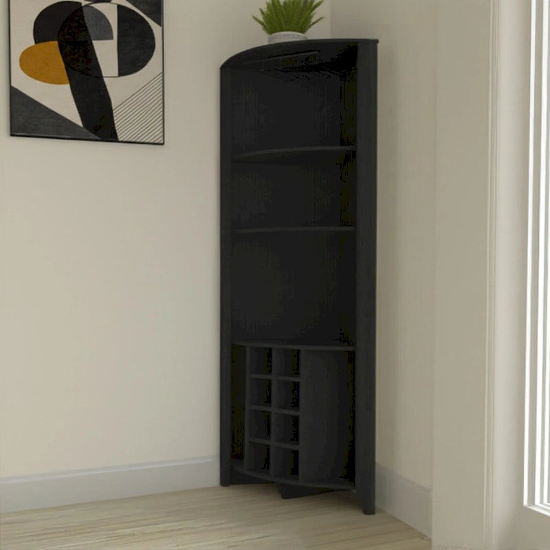 Mueble bar esquinero Black Wood de 71