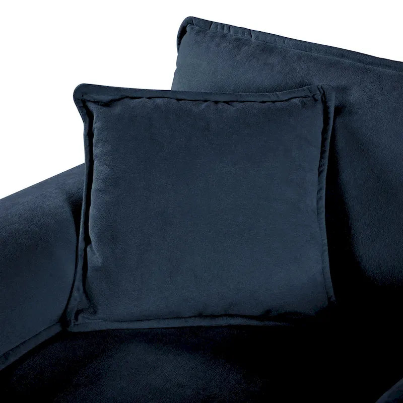 75.59 Sofá biplaza de chenilla nube con asiento profundo y 4 almohadas