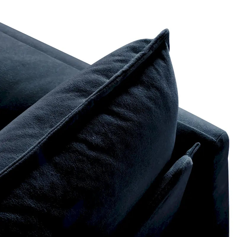 75.59 Sofá biplaza de chenilla nube con asiento profundo y 4 almohadas