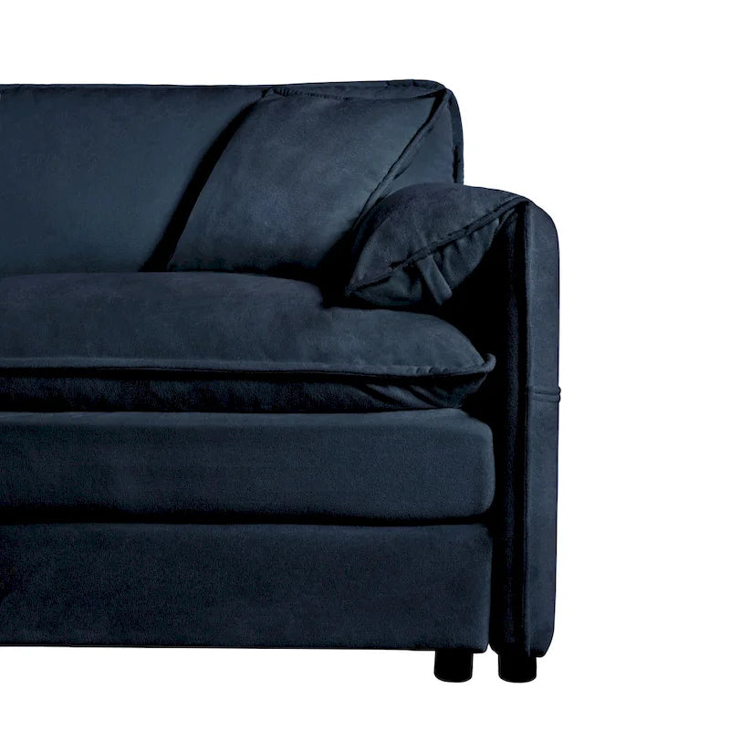 75.59 Sofá biplaza de chenilla nube con asiento profundo y 4 almohadas