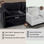 75.59 Sofá biplaza de chenilla nube con asiento profundo y 4 almohadas