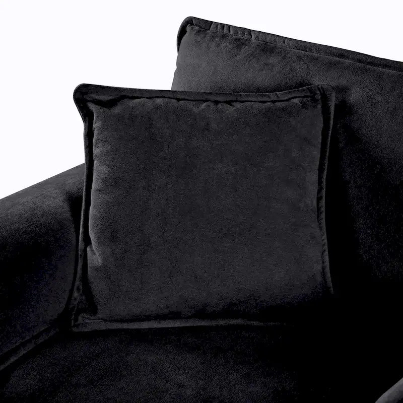 75.59 Sofá biplaza de chenilla nube con asiento profundo y 4 almohadas