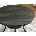 Juegos de mesa y sillas de comedor modernos de mediados de siglo Juegos de mesa de comedor de cocina rústica con remaches de latón y patas de metal