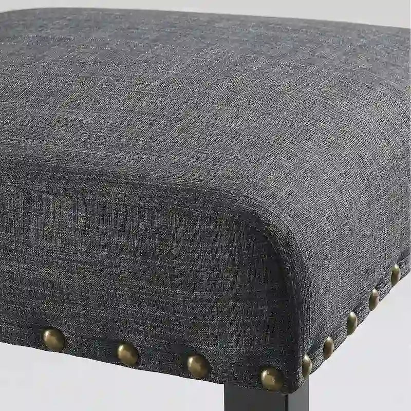 Juegos de mesa y sillas de comedor modernos de mediados de siglo Juegos de mesa de comedor de cocina rústica con remaches de latón y patas de metal
