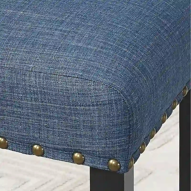 Juegos de mesa y sillas de comedor modernos de mediados de siglo Juegos de mesa de comedor de cocina rústica con remaches de latón y patas de metal