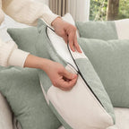 Sillón moderno redondo con barril y otomana - Sofá de terciopelo