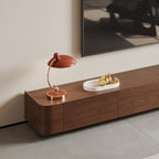 Muebles de TV modernos de mediados de siglo, 4-6 cajones, consola multimedia de madera maciza marrón
