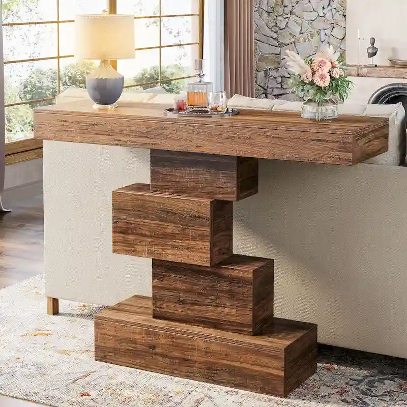 Mesa de sofá de consola de granja de madera de 42.5 pulgadas para recibidor