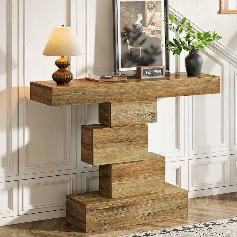 Mesa de sofá de consola de granja de madera de 42.5 pulgadas para recibidor