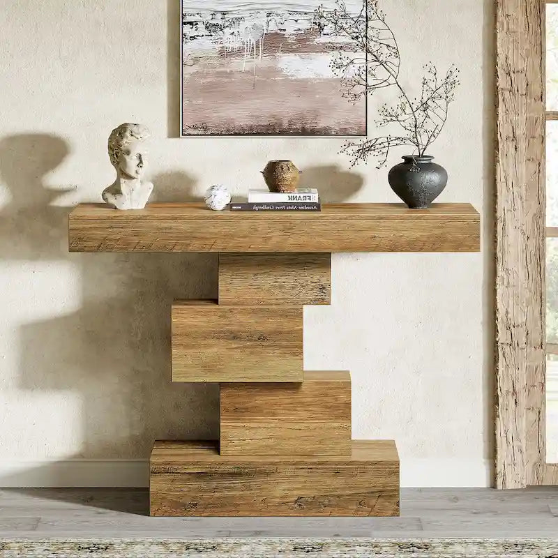 Mesa de sofá de consola de granja de madera de 42.5 pulgadas para recibidor
