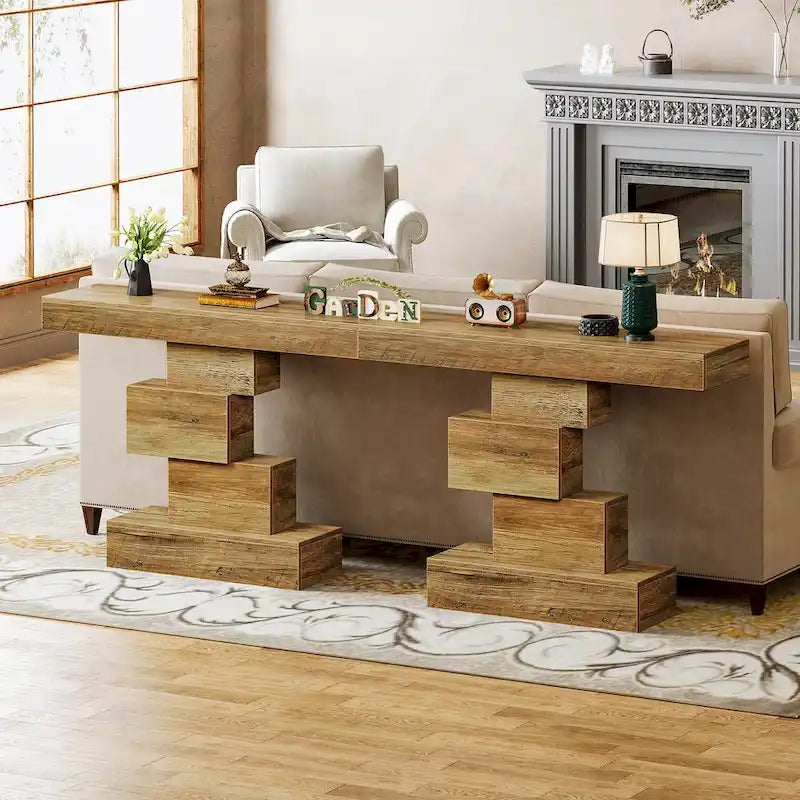 Mesa de sofá de consola de granja de madera de 42.5 pulgadas para recibidor
