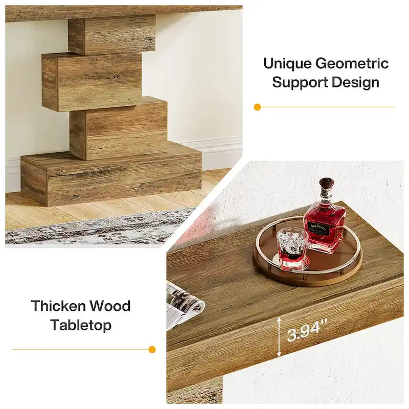 Mesa de sofá de consola de granja de madera de 42.5 pulgadas para recibidor