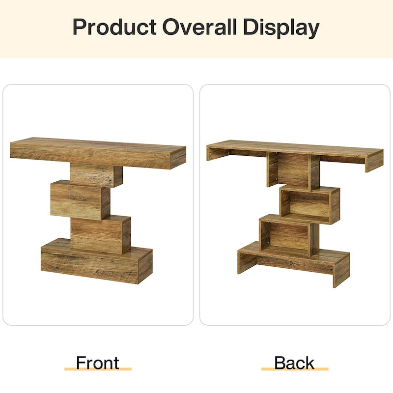 Mesa de sofá de consola de granja de madera de 42.5 pulgadas para recibidor