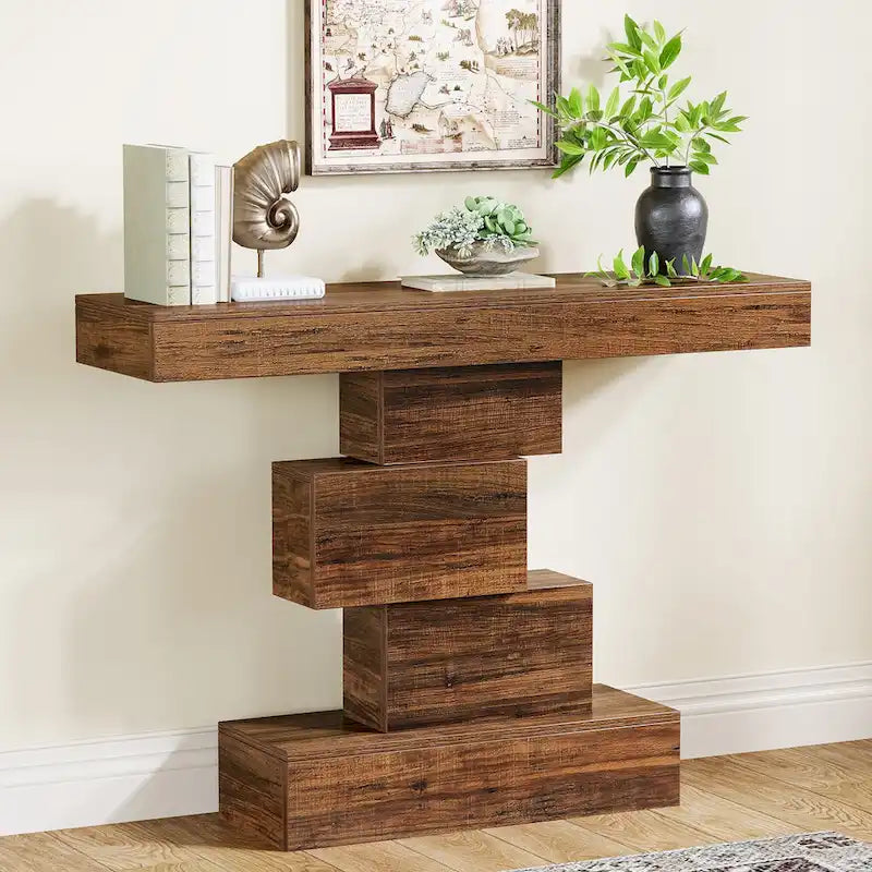 Mesa de sofá de consola de granja de madera de 42.5 pulgadas para recibidor
