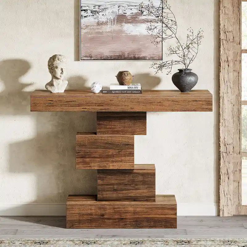 Mesa de sofá de consola de granja de madera de 42.5 pulgadas para recibidor