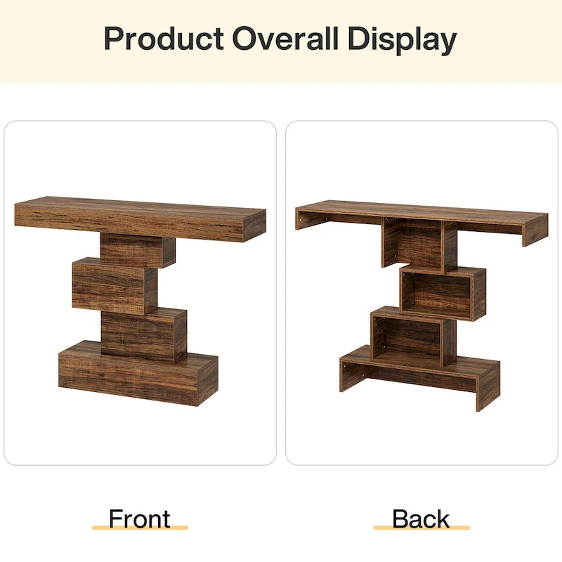 Mesa de sofá de consola de granja de madera de 42.5 pulgadas para recibidor