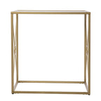 Mesa auxiliar de metal dorado de estilo transicional