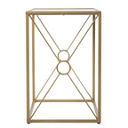 Mesa auxiliar de metal dorado de estilo transicional