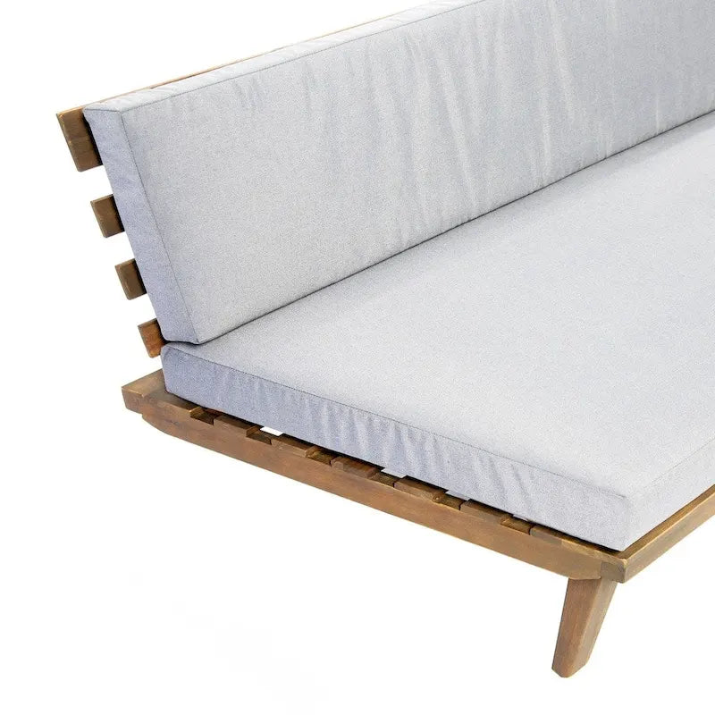 Sofá modular en forma de V de madera minimalista