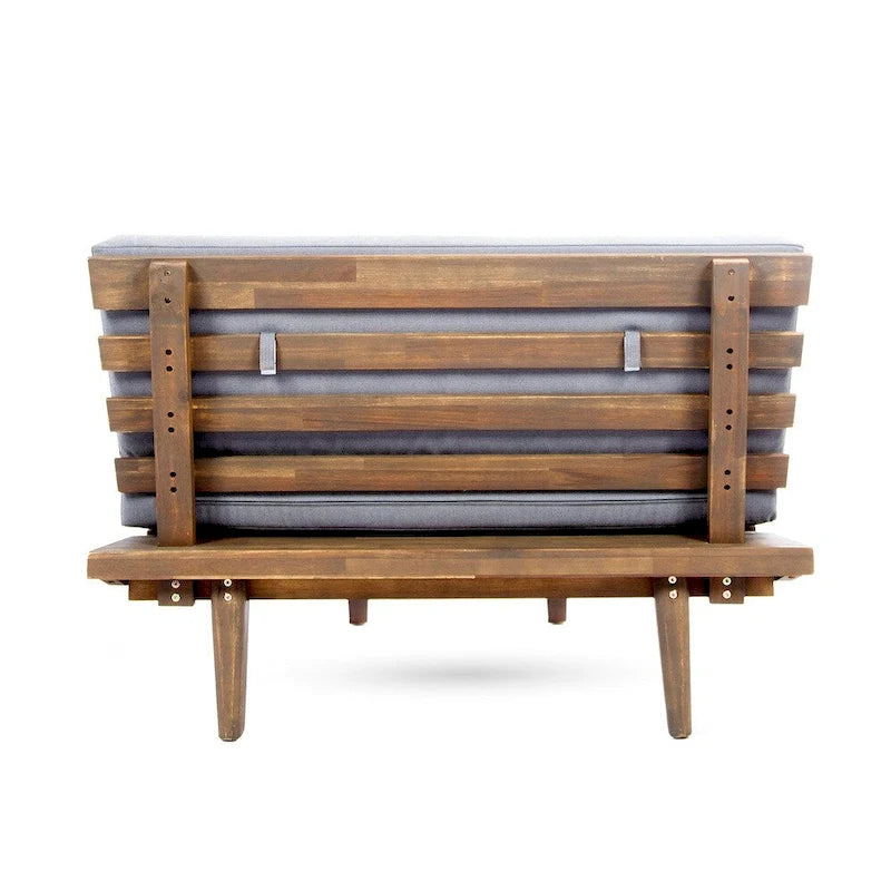 Sofá modular en forma de V de madera minimalista