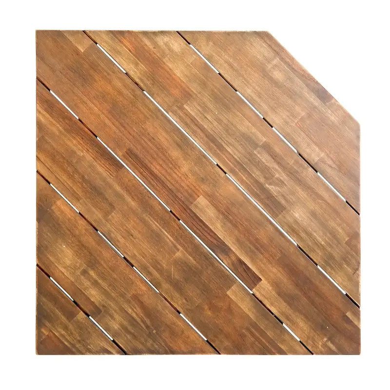 Sofá modular en forma de V de madera minimalista