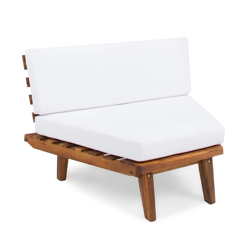 Sofá modular en forma de V de madera minimalista