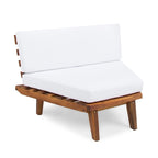 Sofá modular en forma de V de madera minimalista