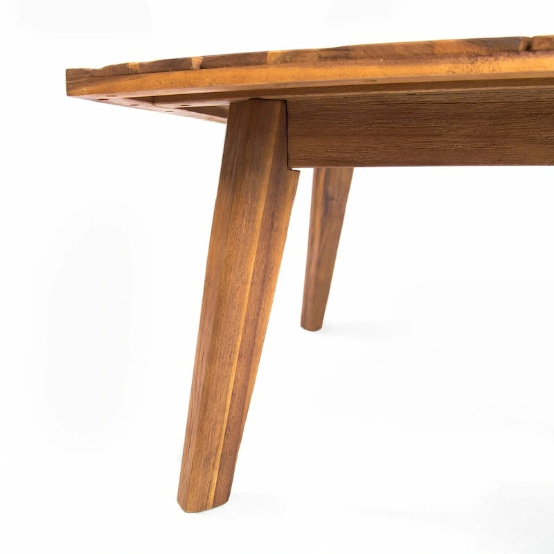 Sofá modular en forma de V de madera minimalista