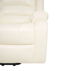 Sillón reclinable eléctrico de lujo con elevador asistido y respaldo dividido, para personas mayores, de piel sintética