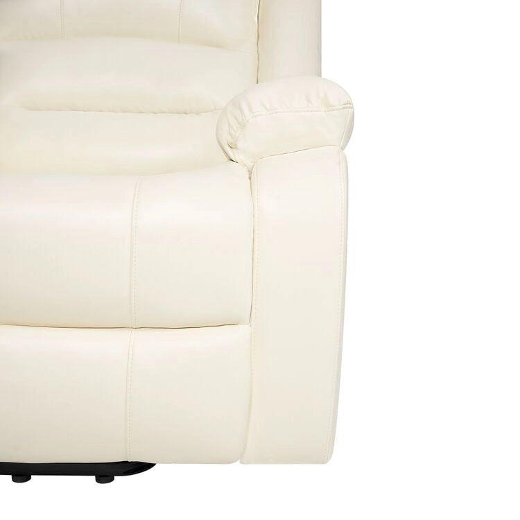 Sillón reclinable eléctrico de lujo con elevador asistido y respaldo dividido, para personas mayores, de piel sintética