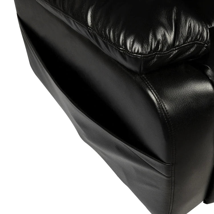 Sillón reclinable eléctrico de lujo con elevador asistido y respaldo dividido, para personas mayores, de piel sintética