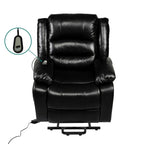 Sillón reclinable eléctrico de lujo con elevador asistido y respaldo dividido, para personas mayores, de piel sintética