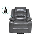 Sillón reclinable eléctrico de lujo con elevador asistido y respaldo dividido, para personas mayores, de piel sintética