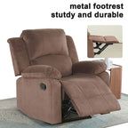 Sillón reclinable manual con acolchado suave, tejido transpirable y respetuoso con la piel