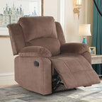 Sillón reclinable manual con acolchado suave, tejido transpirable y respetuoso con la piel