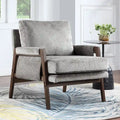 Sillón de ocio tapizado en chenilla de 30 W, estilo moderno de mediados de siglo