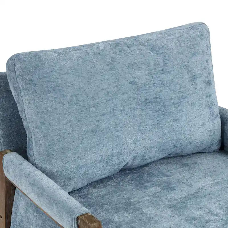 Sillón de ocio tapizado en chenilla de 30 W, estilo moderno de mediados de siglo