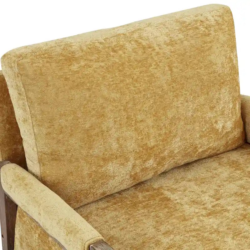 Sillón de ocio tapizado en chenilla de 30 W, estilo moderno de mediados de siglo