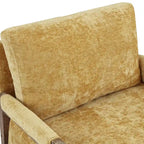 Sillón de ocio tapizado en chenilla de 30 W, estilo moderno de mediados de siglo