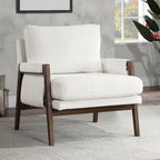 Sillón de ocio tapizado en chenilla de 30 W, estilo moderno de mediados de siglo