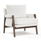 Sillón de ocio tapizado en chenilla de 30 W, estilo moderno de mediados de siglo