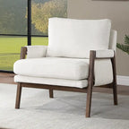 Sillón de ocio tapizado en chenilla de 30 W, estilo moderno de mediados de siglo
