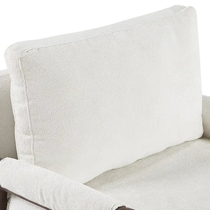 Sillón de ocio tapizado en chenilla de 30 W, estilo moderno de mediados de siglo