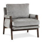 Sillón de ocio tapizado en chenilla de 30 W, estilo moderno de mediados de siglo