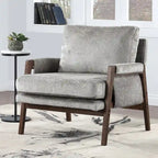 Sillón de ocio tapizado en chenilla de 30 W, estilo moderno de mediados de siglo