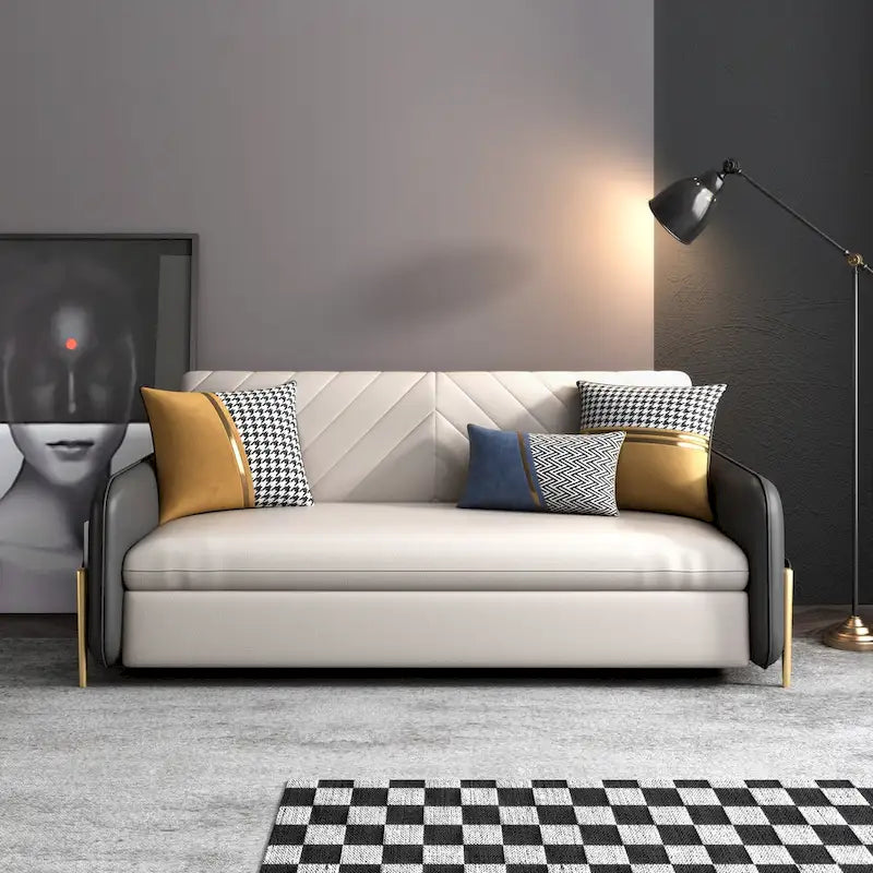 Sofá Cama Queen Moderno de 67 pulg. de Ancho con Deslizamiento