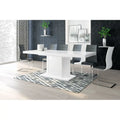 Mesa de comedor extensible con almacenamiento