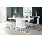Mesa de comedor extensible con almacenamiento