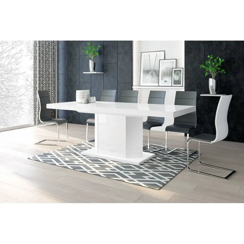 Mesa de comedor extensible con almacenamiento