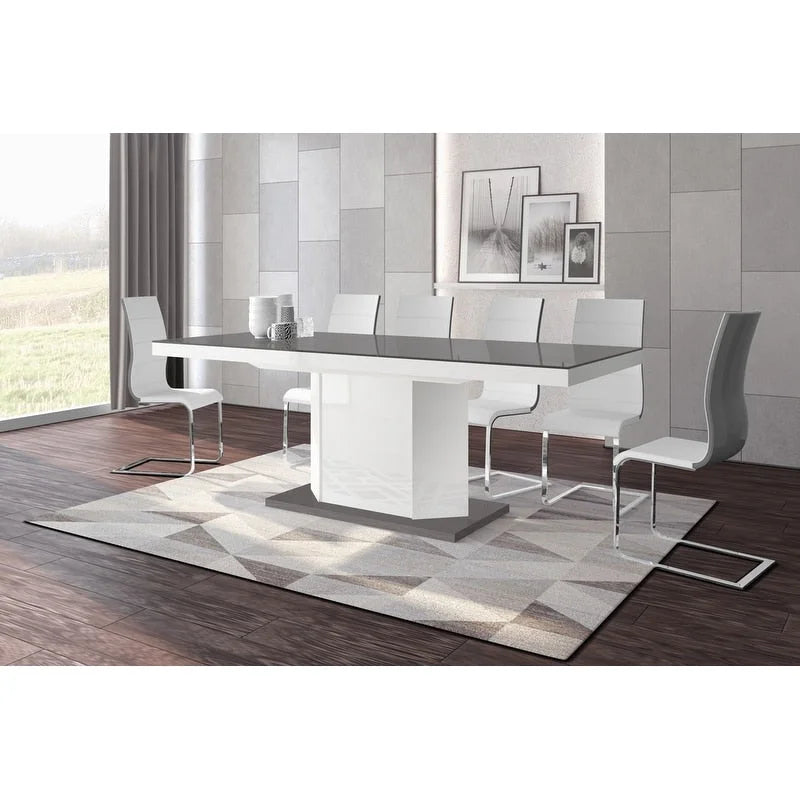 Mesa de comedor extensible con almacenamiento